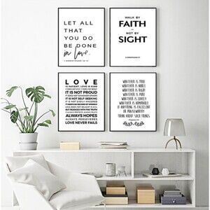 Jesus Bible Proverbs Poster Canvas Living Room Decorative Painting Core